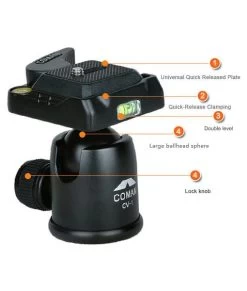 Coman TK-286+CV-1 Professional Video Tripod -Beveiligingscamera Winkel 15 TK HEAD CV 1 10