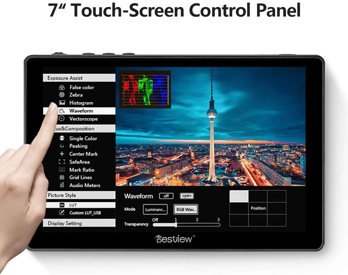 Desview R7 Field Monitor 7″ 1000nit 1920×1200 3D LUT Touch Screen 4K HDMI 8 Desview R7 Field Monitor 7″ 1000nit 1920×1200 3D LUT Touch Screen 4K HDMI - Afbeelding 8
