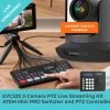 EVC320 3-Camera PTZ Live Streaming Kit | Blackmagic Design ATEM Mini Pro HDMI Video Switcher | EVKB-Mini PTZ Controller (Copy)