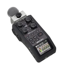 Zoom H6 Handy Audio Recorder -Beveiligingscamera Winkel H6 MS slant