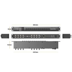 AVMATRIX MSS0811 1RU 8×8 3G-SDI Matrix Switcher -Beveiligingscamera Winkel MSS0811 1