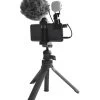 CKMOVA MST3 Vlogging Bundle With VCM5 Microphone, LED Light & Extendable Tripod