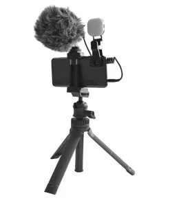 CKMOVA MST3 Vlogging Bundle With VCM5 Microphone, LED Light & Extendable Tripod