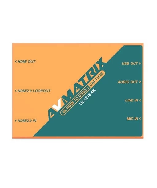 AVMATRIX UC1218-4K 4K HDMI TO USB3.1 Gen 1 3 AVMATRIX UC1218-4K 4K HDMI TO USB3.1 Gen 1 - Afbeelding 3