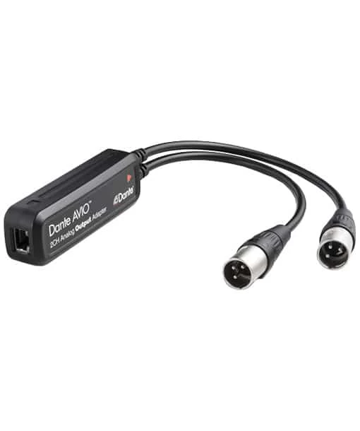 Audinate Dante AVIO 2-Channel XLR Analog Output Adapter For Dante Audio Network 1 Audinate Dante AVIO 2-Channel XLR Analog Output Adapter For Dante Audio Network
