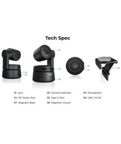 OBSBOT Tiny AI-Powered PTZ Webcam -Beveiligingscamera Winkel obsbot tiny ptz webcam 1