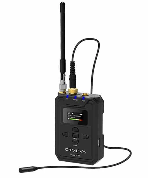 CKMOVA Vocal M V4 Professional UHF Dual-Channel Wireless Microphone XLR Transmitter, 3.5mm Bodypack Transmitter & Receiver Set 3 CKMOVA Vocal M V4 Professional UHF Dual-Channel Wireless Microphone XLR Transmitter, 3.5mm Bodypack Transmitter & Receiver Set - Afbeelding 3