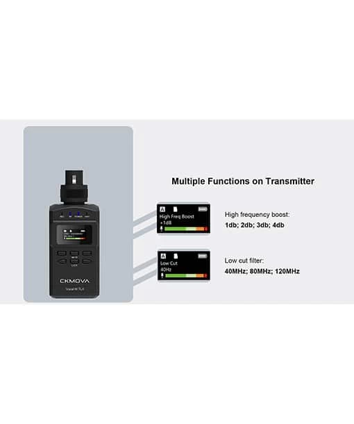 CKMOVA Vocal M V3 Professional UHF Dual-Channel Wireless Microphone XLR Transmitter & Receiver Set 11 CKMOVA Vocal M V3 Professional UHF Dual-Channel Wireless Microphone XLR Transmitter & Receiver Set - Afbeelding 11