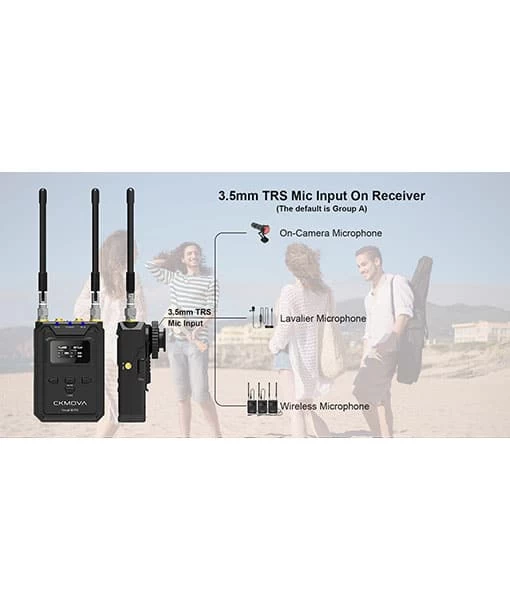 CKMOVA Vocal M V4 Professional UHF Dual-Channel Wireless Microphone XLR Transmitter, 3.5mm Bodypack Transmitter & Receiver Set 12 CKMOVA Vocal M V4 Professional UHF Dual-Channel Wireless Microphone XLR Transmitter, 3.5mm Bodypack Transmitter & Receiver Set - Afbeelding 12