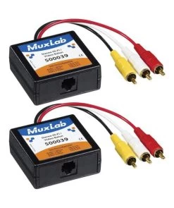 MuxLab 500039-2PK Stereo Hi-Fi / Video Balun 2-Pack Kit