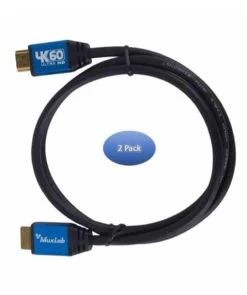 MuxLab 500092-2PK Premium High-Speed HDMI Cables With Ethernet, 2M, 2 Pack