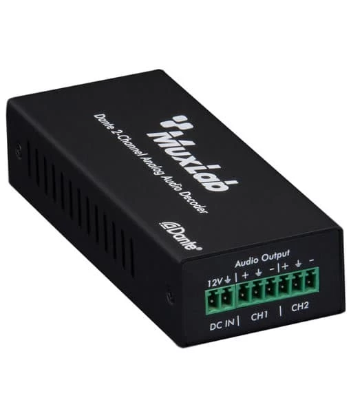 MuxLab 500552 Dante 2-Channel Analog Audio Decoder 1 MuxLab 500552 Dante 2-Channel Analog Audio Decoder