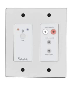 MuxLab Bluetooth And Analog Audio To Dante Interface (White) Wallpanel