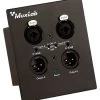 MuxLab 500558 Dante 2-Channel XLR Wall Plate (Black)