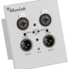 MuxLab 500558-WH Dante 2-Channel XLR Wall Plate (White)