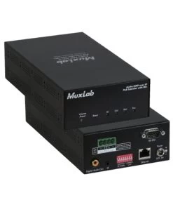 MuxLab 500755-AMP-RX Audio Over IP Extender Receiver With 2-Ch 50W Amplifier