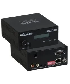 MuxLab 500755-AMP-TX Audio/AMP Over IP Extender Transmitter With Microphone Input