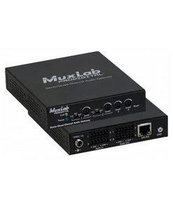 MuxLab 500765 Dante/Quad Channel Audio PoE Gateway