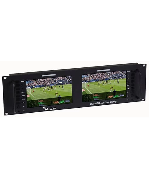 MuxLab 500841-V2 HDMI/3G-SDI 4K30 Dual-Display Monitor 7″ 1 MuxLab 500841-V2 HDMI/3G-SDI 4K30 Dual-Display Monitor 7″